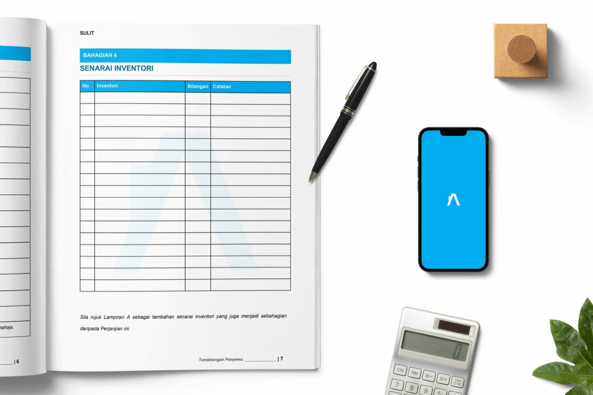 Sample Tenancy Agreement - Inventory List