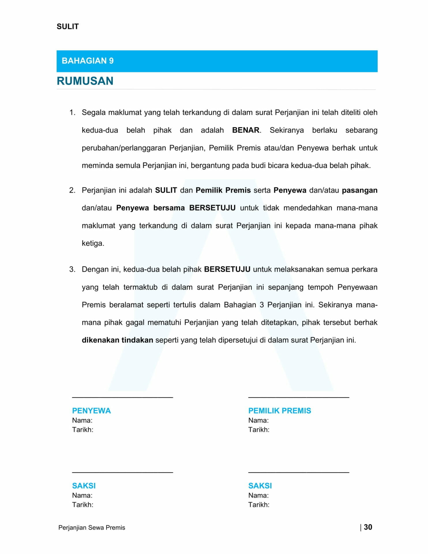 Halaman 30 Perjanjian Sewa Kedai