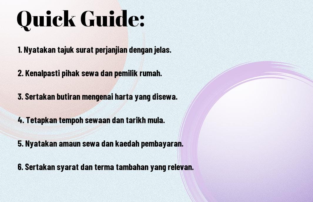 cara menulis surat perjanjian sewa rumah jelas ymk