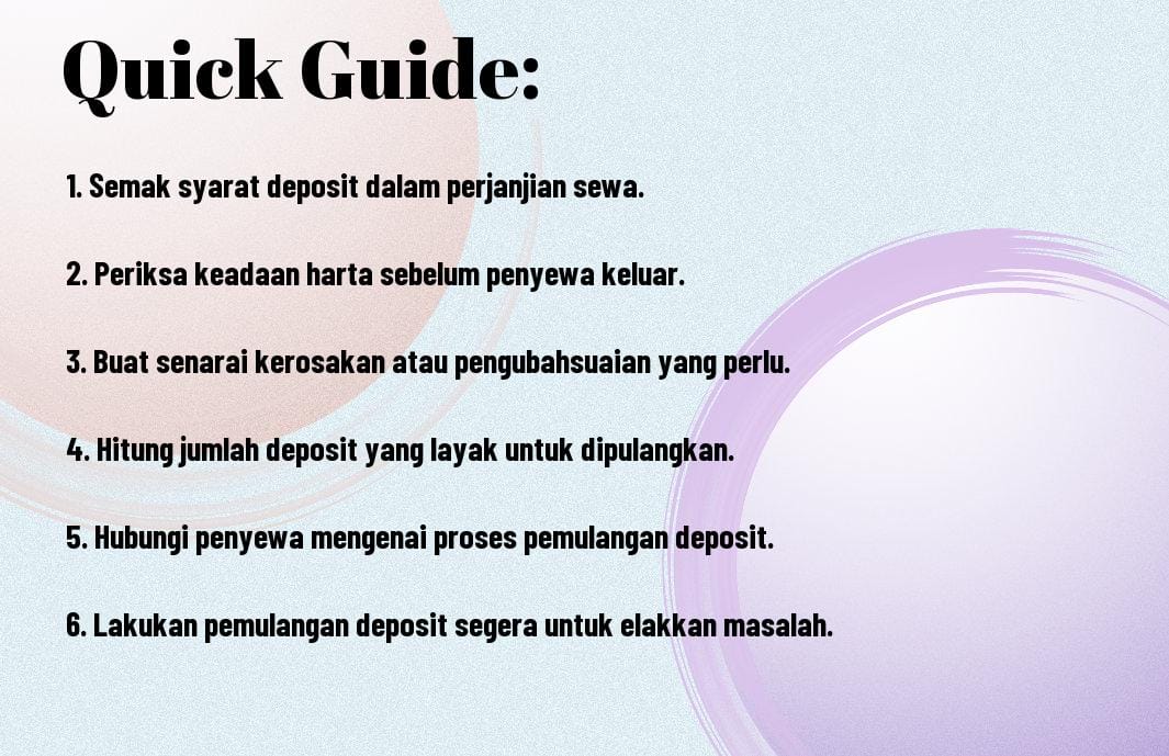 Cara Mengurus Pengeluaran Deposit Penyewa - Pastikan Proses Pemulangan Deposit Berjalan Lancar Selepas Penyewaan 1 mengurus pengeluaran deposit penyewa dengan lancar