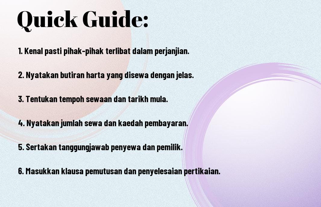Cara Menyusun Isi Kandungan Perjanjian Sewa Rumah - Komponen Utama Dalam Setiap Perjanjian 1 panduan menyusun isi perjanjian sewa rumah tnm