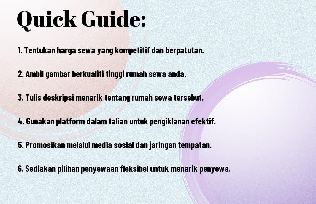 tips memasarkan rumah sewa untuk penyewa berkualiti lma